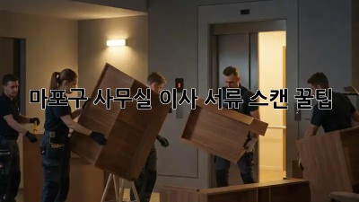 마포구 사무실 이사, 서류 스캔 꿀팁🍯